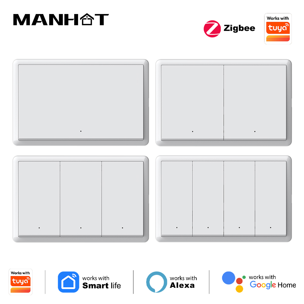 Smart Home Zigbee - Interruptor inteligente Manhot Zigbee sem necessidade