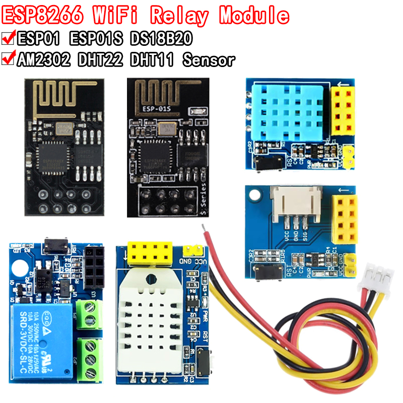 Smart Home Esp8266 - Módulo de Relé WiFi 5V, DS18B20,
