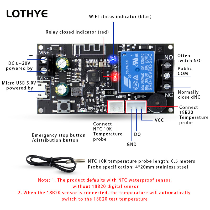 Wifi Thermostat - Controle remoto wifi termostato de alta