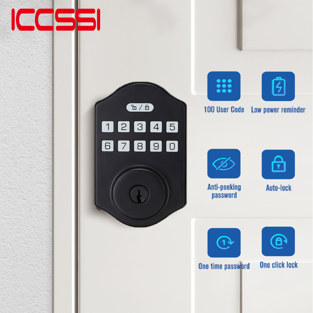 Airbnb Smart Home - Fechadura Inteligente ICCSSI Tuya com Senha/Bluetooth/Chave,