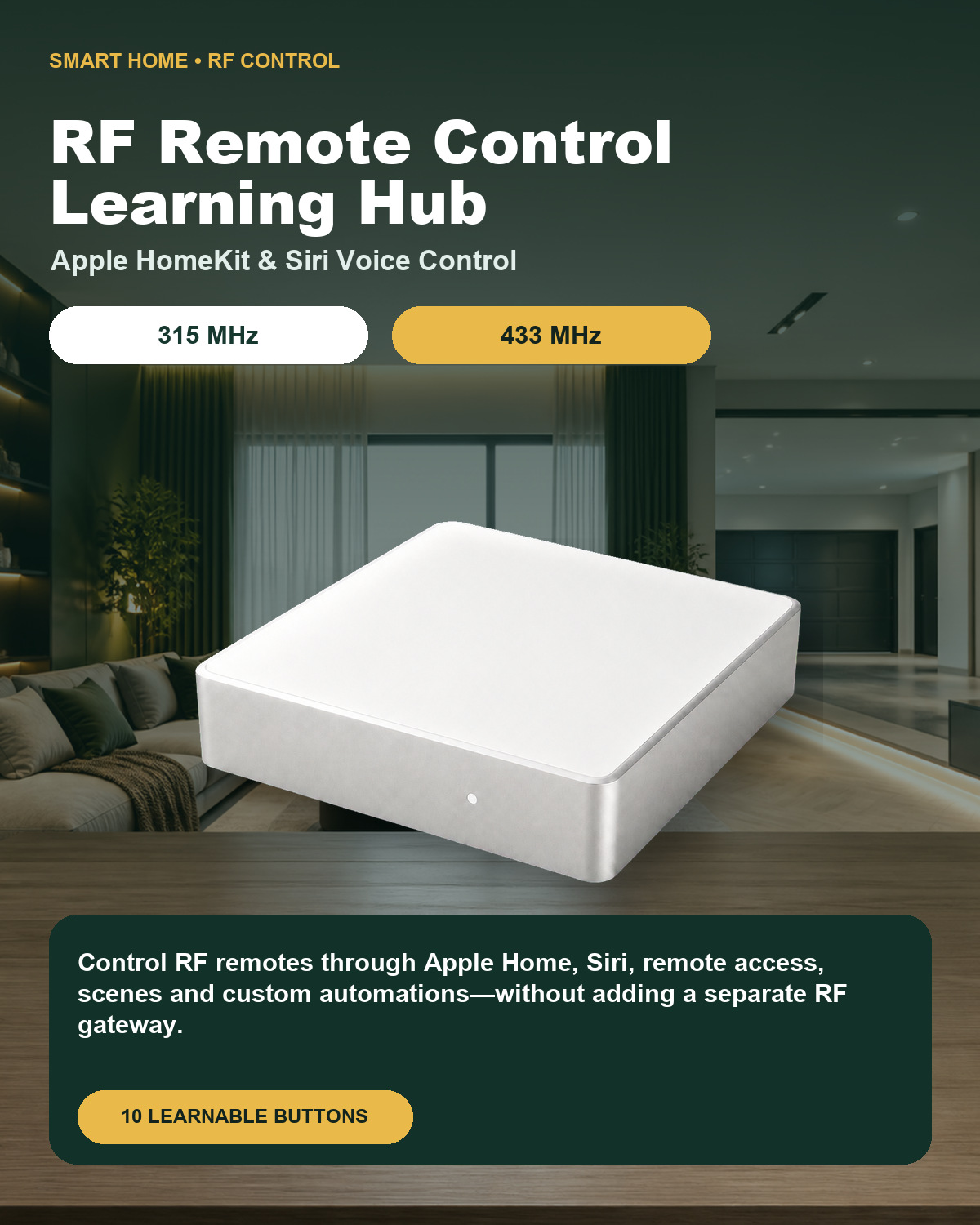Smart Home Hub Samsung - Hub de Controle Remoto RF 315/433MHz,