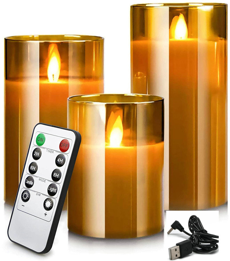 Voice Control Light Bulb - Conjunto de Velas LED Sem Chama