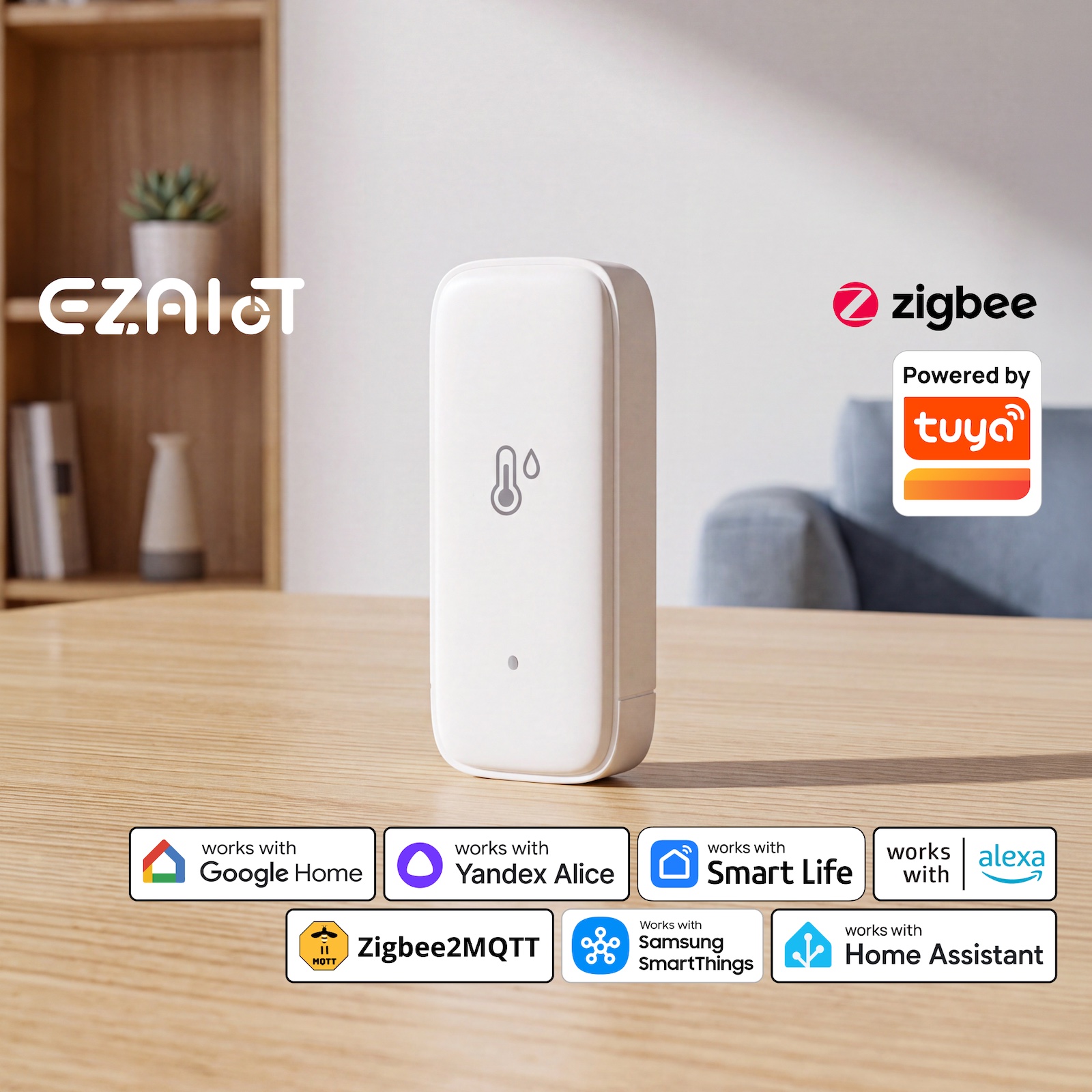 Smart Home Hub Samsung - Sensor de temperatura e umidade Tuya