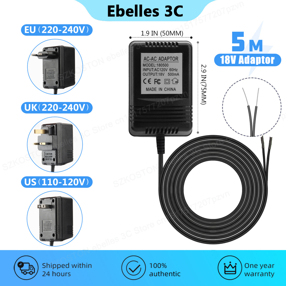 Smart Home Europe - 18v ac transformador carregador para anel