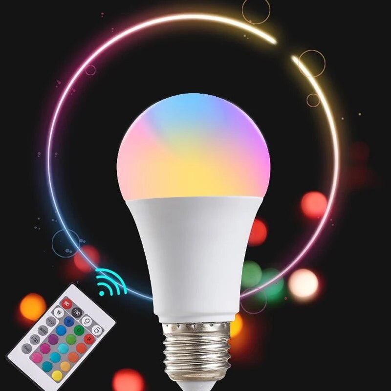 16 cores rgb lâmpada led multi - Voice Control Light Bulb avaliação e preço