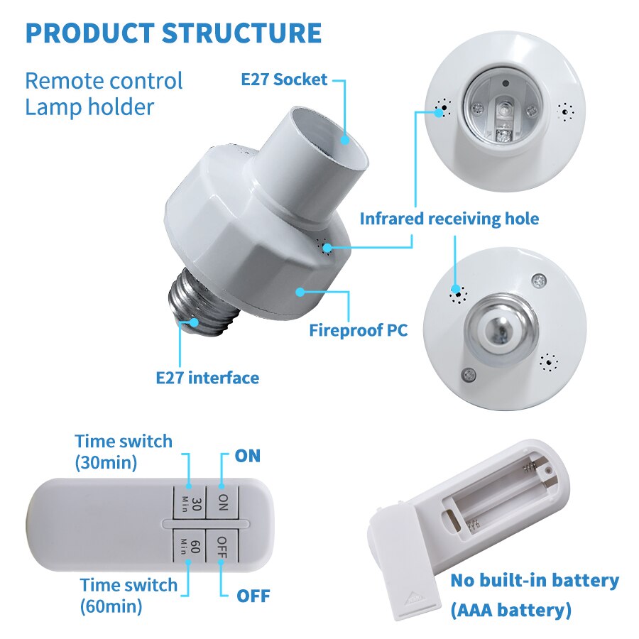 Smart Timer Switch Controle Re - Voice Control Light Bulb avaliação e preço