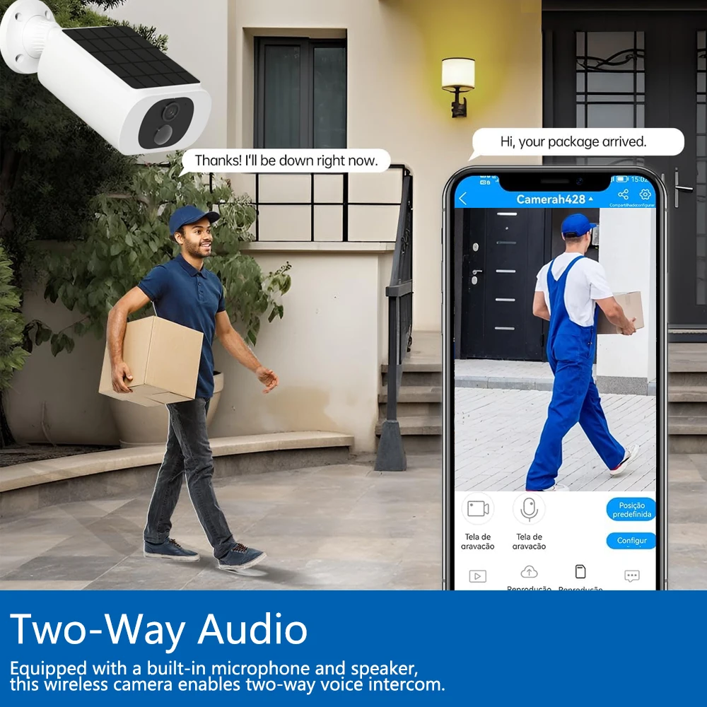 Câmera Solar Sem Fio 5MP Tuya  - Smart Home Battery Camera avaliação e preço