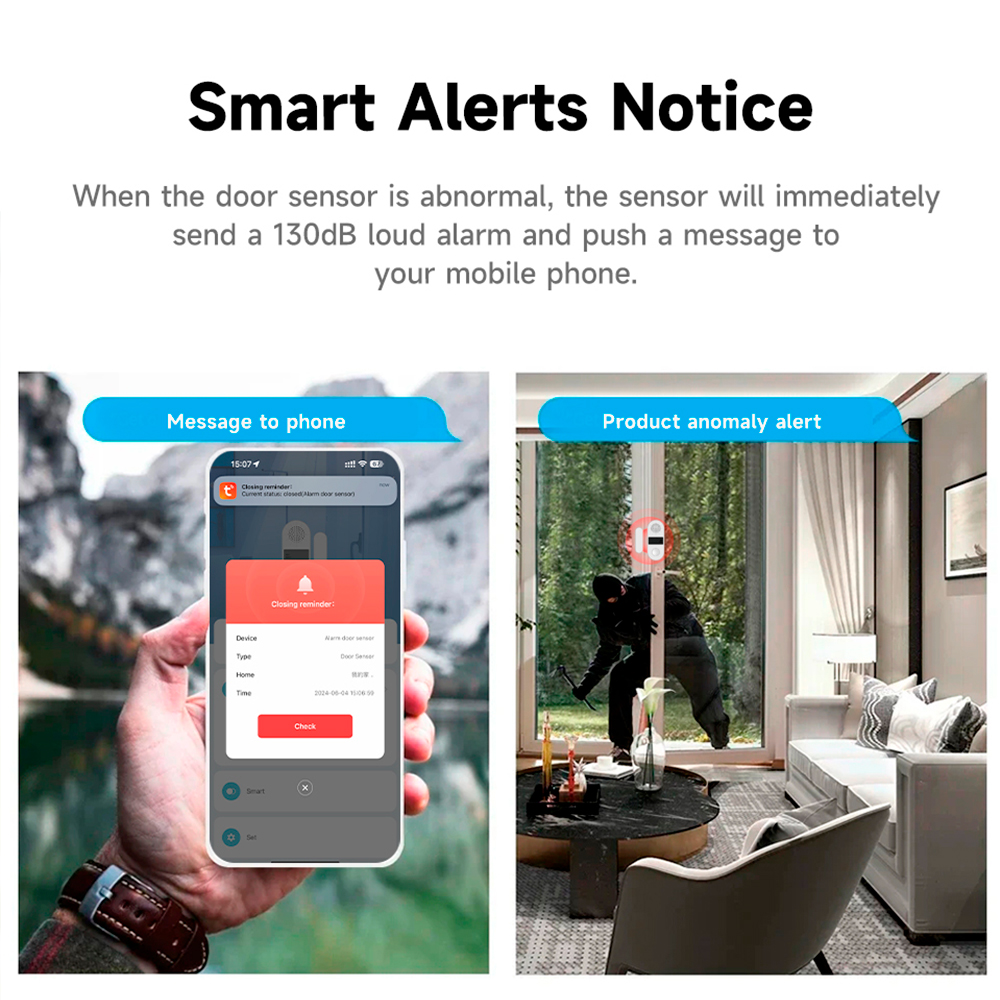 Sensor de Contato Sem Fio Tuya - Smart Home Villa avaliação e preço