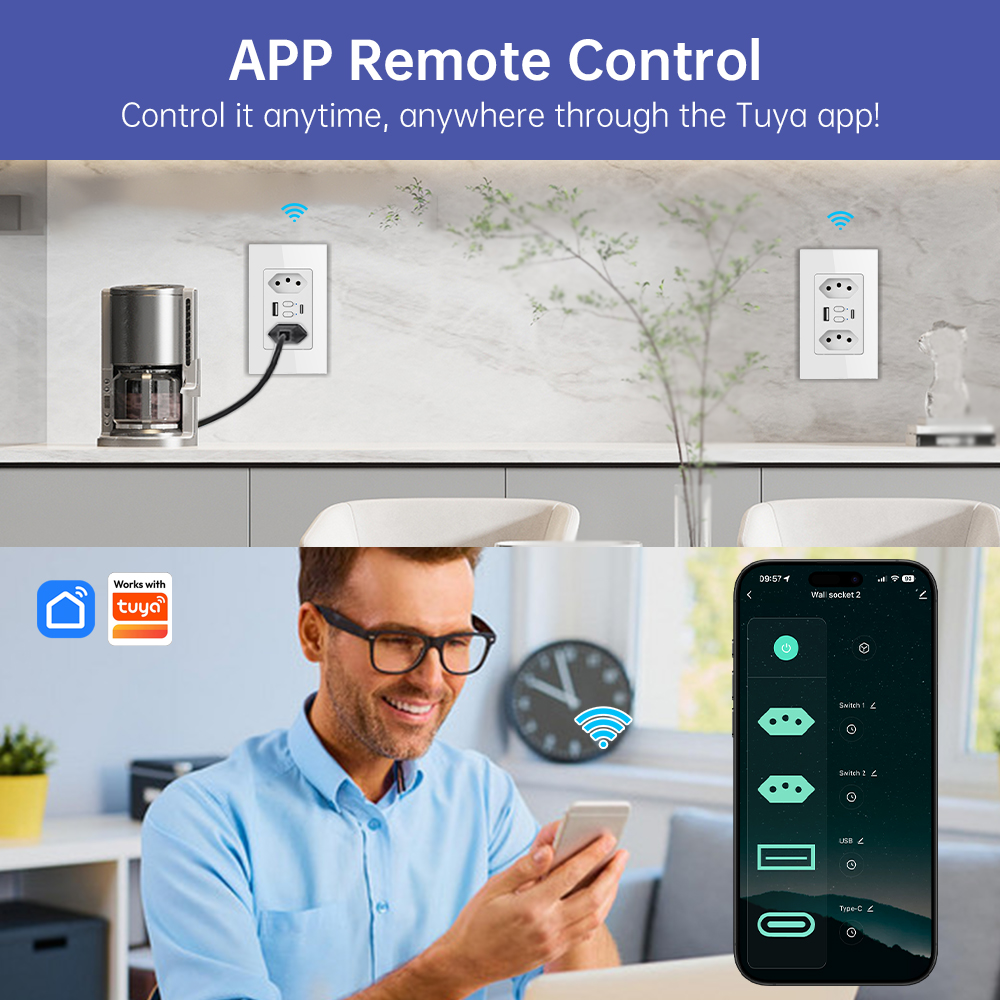 Tomada Inteligente Wi-Fi MANHO - Smart Home Networking avaliação e preço