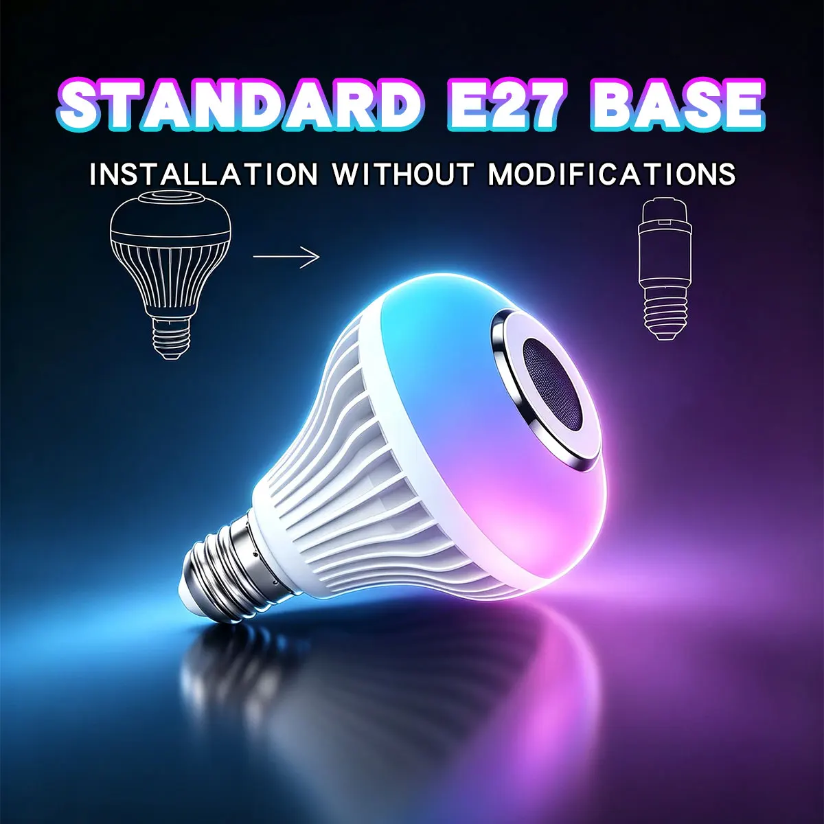 Lâmpada RGB com Bluetooth e co - Voice Control Light Bulb avaliação e preço