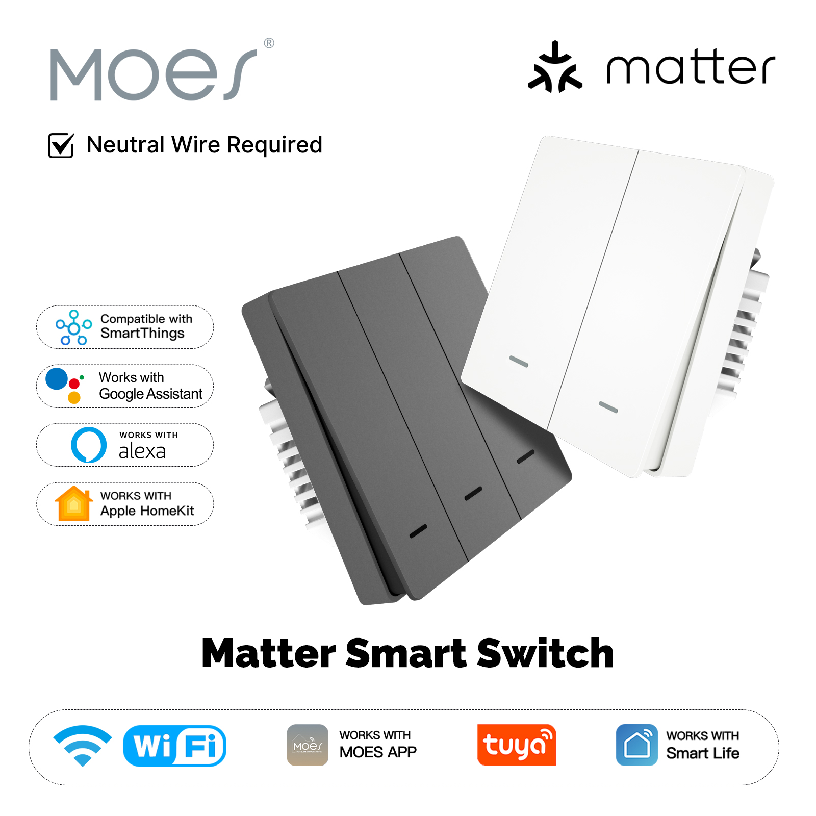 MOES Matter Tuya WiFi Interrup - Smart Home Europe avaliação e preço