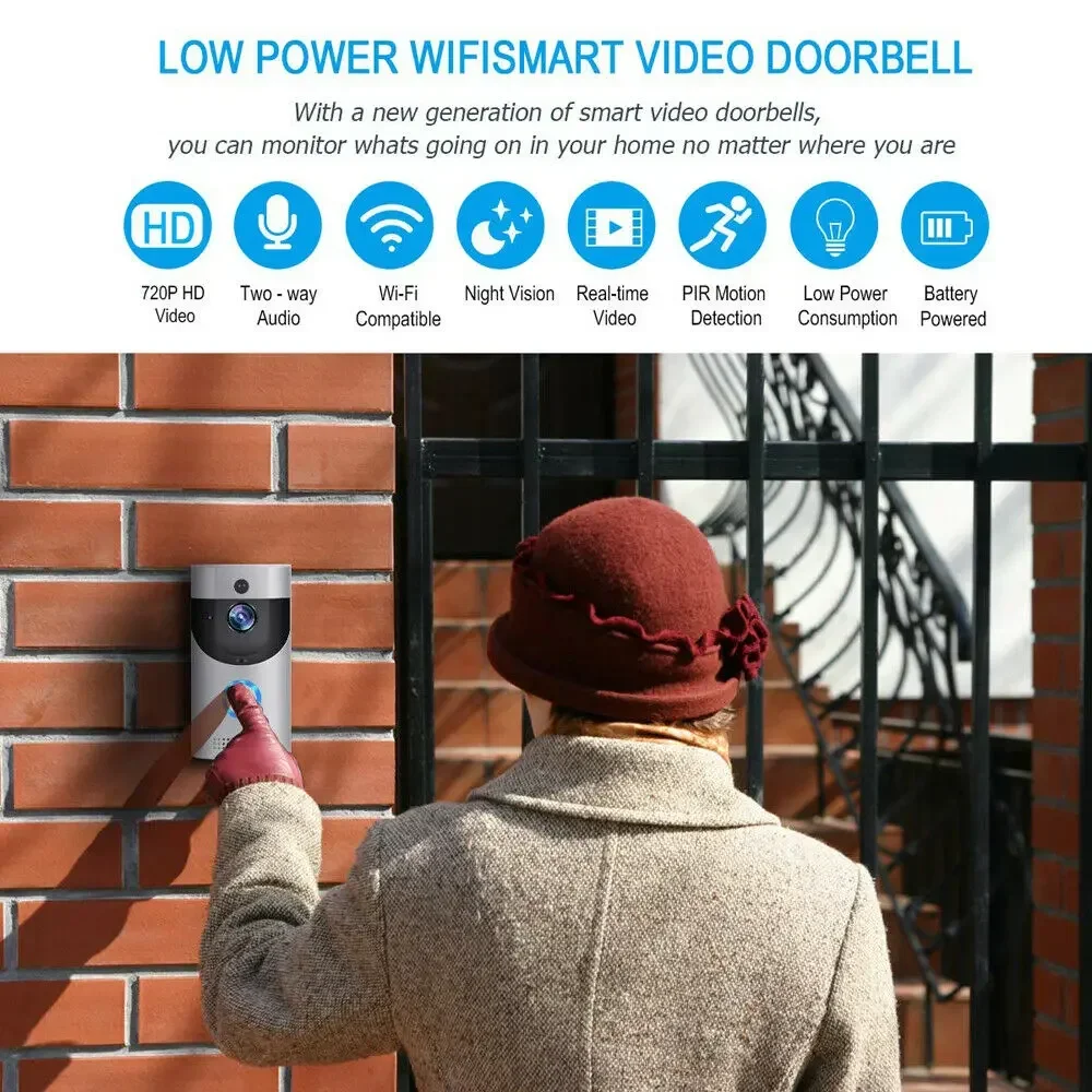 Campainha de vídeo sem fio par - Smart Home Battery Camera avaliação e preço