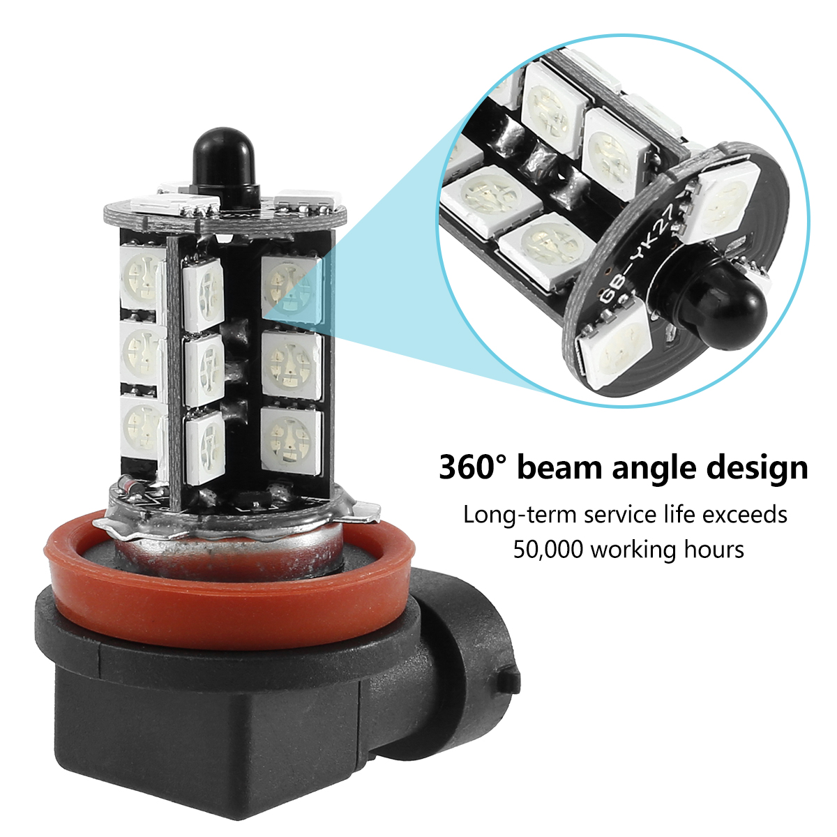 2 PCS 27 LED luzes de nevoeiro - Voice Control Light Bulb avaliação e preço