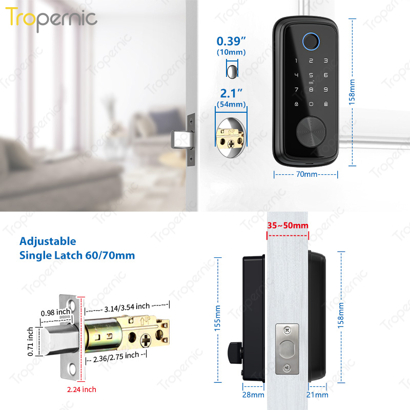Tuya Zigbee Digital Door Lock, - Smart Home Gateway avaliação e preço