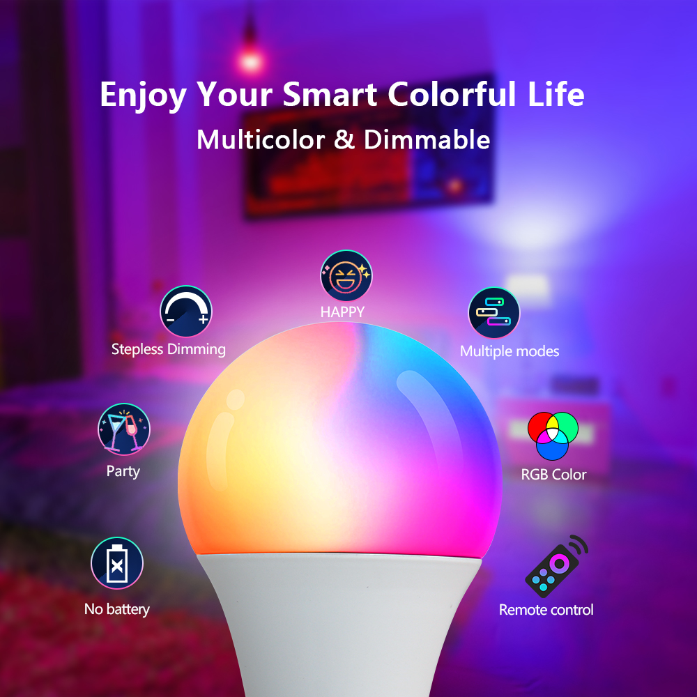 Lâmpada LED RGB de 16 Cores, L - Voice Control Light Bulb avaliação e preço